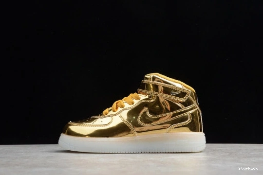1 Force WB Kids 314197-8100 Metallic Air Nike Gold Mid 0120
